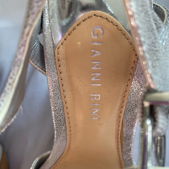 - Gianni bini wedge Platform silver cork Sandal 8.5 - Picture 6 of 16